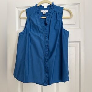 Tommy Bahama Sleeveless Ruffle Trim Blouse